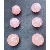 QUARTZ ROSE BOULE Lot de 6 pièces