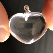 QUARTZ CRISTAL COEUR PENDENTIF 