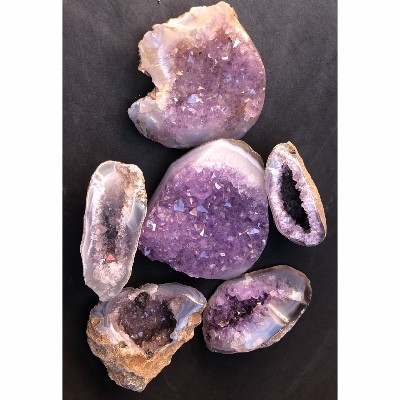 AMÉTHYSTE-AGATE GÉODE semi-travaillée Lot de 1500g