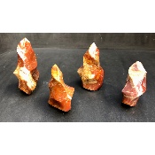 BOIS FOSSILE FLAMME Lot de 4 pièces