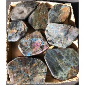 LABRADORITE MULTICOLORE Entièrement POLIE Lot de 4,34 Kg