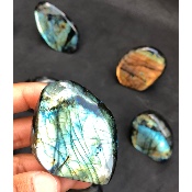 LABRADORITE Entièrement POLIE Lot de 10 Pièces