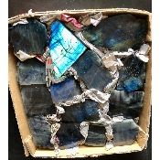 LABRADORITE UNE FACE POLIE Carton de 14 pièces
