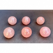 QUARTZ ROSE BOULE Lot de 6 pièces