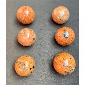 CALCITE ORANGE BOULE Lot de 6 Pièces