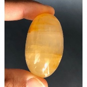 QUARTZ HÉMATOÏDE JAUNE  GALET 76 gr