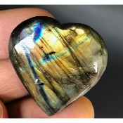 LABRADORITE DORÉE petit COEUR