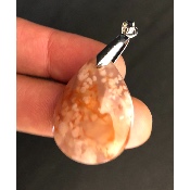 AGATE  FLEUR PENDENTIF 7,7 gr