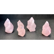 QUARTZ ROSE FLAMME Lot de 4 Pièces