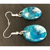 APATITE BLEUE BOUCLE D'OREILLE