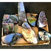 LABRADORITE MULTICOLORE  POLIE Lot de 8 pièces