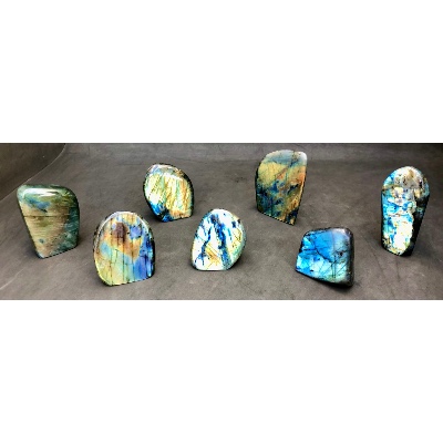 LABRADORITE Forme Libre POLIE Lot de 7 pièces