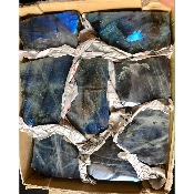 LABRADORITE UNE FACE POLIE Carton de 8 pièces