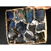LABRADORITE UNE FACE POLIE Carton de 12 pièces