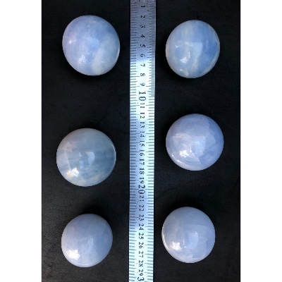 CALCITE bleue BOULE Lot de 6 pièces