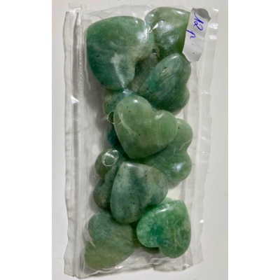AMAZONITE COEUR lot de 12 Pièces