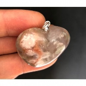 AGATE  FLEUR COEUR PENDENTIF 22,2 gr