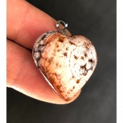 JASPE ORBICULAIRE COEUR PENDENTIF 