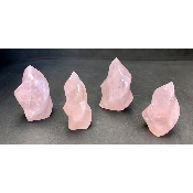 QUARTZ ROSE FLAMME Lot de 4 Pièces