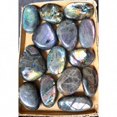 LABRADORITE multicolore GALET Lot de 20 pièces