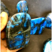 LABRADORITE bleue FORME LIBRE polie Lot de 7 pièces 