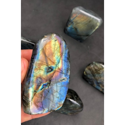 LABRADORITE FORME LIBRE POLIE Lot de 7 Pièces