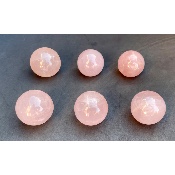 QUARTZ ROSE BOULE Lot de 6 pièces