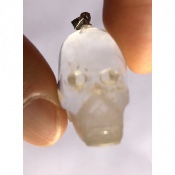 QUARTZ CRISTAL CRÂNE PENDENTIF 