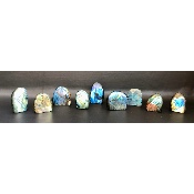 LABRADORITE Forme Libre polie Lot de 9 Pièces