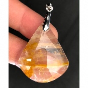 QUARTZ HÉMATOÏDE JAUNE  PENDENTIF