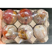 BOIS FOSSILE BOULE Lot de 5 pièces