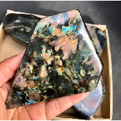 LABRADORITE MULTICOLORE  POLIE Lot de 5 pièces