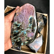 LABRADORITE MULTICOLORE  POLIE Lot de 5 pièces