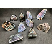 LABRADORITE Forme libre Multicolore-violet 10 pièces