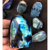 LABRADORITE bleue FORME LIBRE polie Lot de 12pièces 