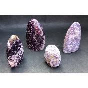 LÉPIDOLITE FORME LIBRE Lot de 4 pièces