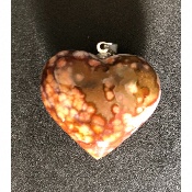 JASPE ORBICULAIRE COEUR PENDENTIF 