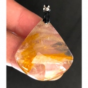 QUARTZ HÉMATOÏDE JAUNE  PENDENTIF