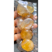 QUARTZ HÉMATOÏDE JAUNE PENDENTIF sachet de 10 Pièces