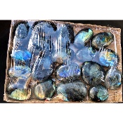 LABRADORITE GALET Lot de 19 pièces
