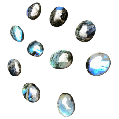 LABRADORITE bleue GALET Lot de 10 pièces