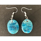 APATITE BLEUE BOUCLE D'OREILLE