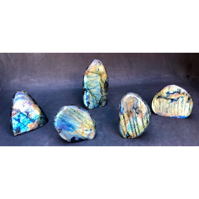 LABRADORITE FORME LIBRE Entièrement POLIE Lot de 2,71 kg