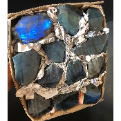 LABRADORITE UNE FACE POLIE Carton de 12 Pièces