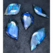 LABRADORITE bleue PENDENTIF Grand Modèle Paquet de 5 Pièces