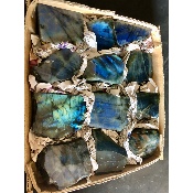 LABRADORITE UNE FACE POLIE Carton de 12 pièces