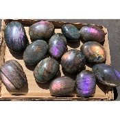 LABRADORITE multicolore-violet GALET Lot de 13 pièces