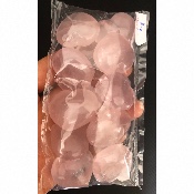 QUARTZ ROSE COEUR PERCÉ Lot de 12 Pièces