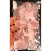 QUARTZ ROSE COEUR PERCÉ Lot de 12 Pièces