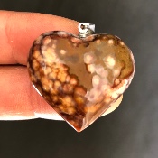 JASPE ORBICULAIRE COEUR PENDENTIF 